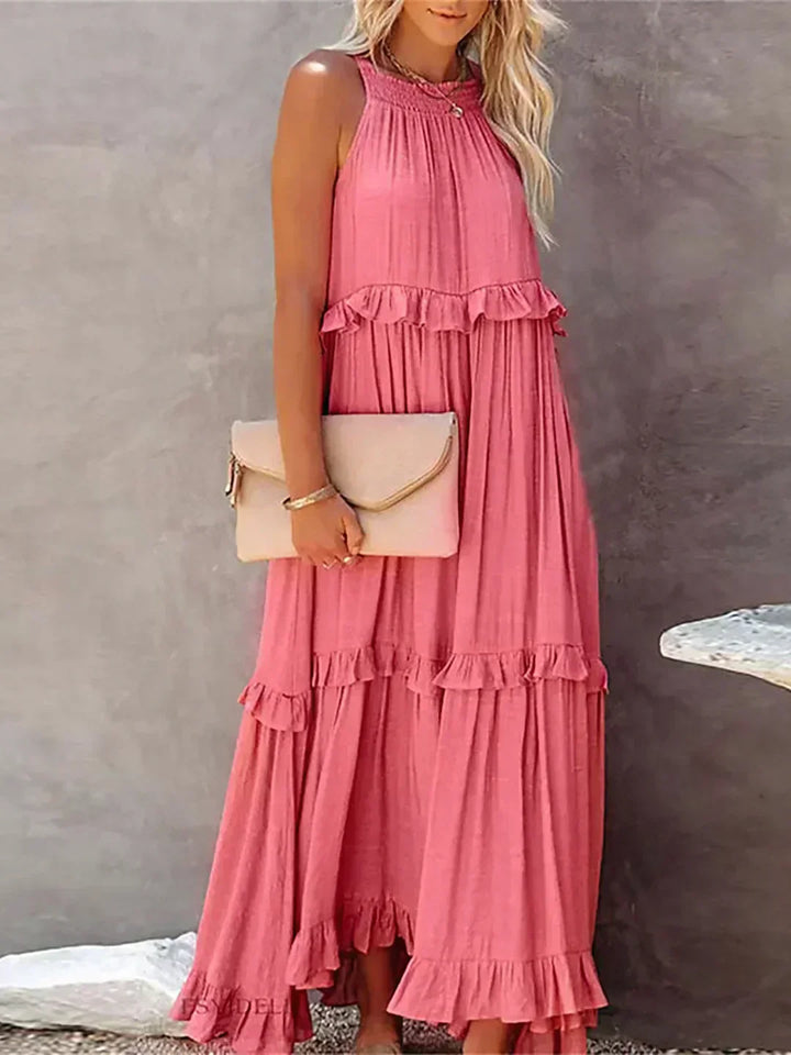Sarah | Halter Ruffle Maxi Ruha (Majdnem elfogyott)