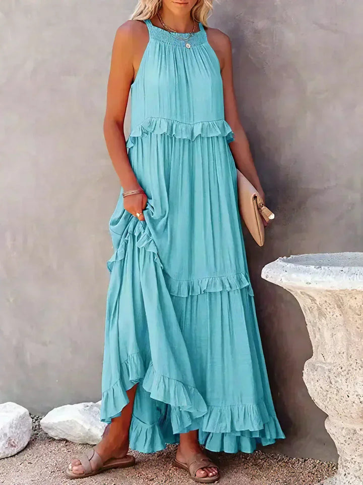 Sarah | Halter Ruffle Maxi Ruha (Majdnem elfogyott)