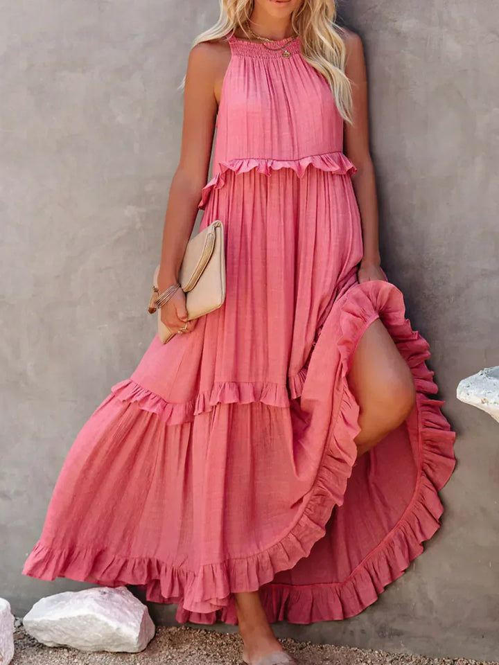Sarah | Halter Ruffle Maxi Ruha (Majdnem elfogyott)