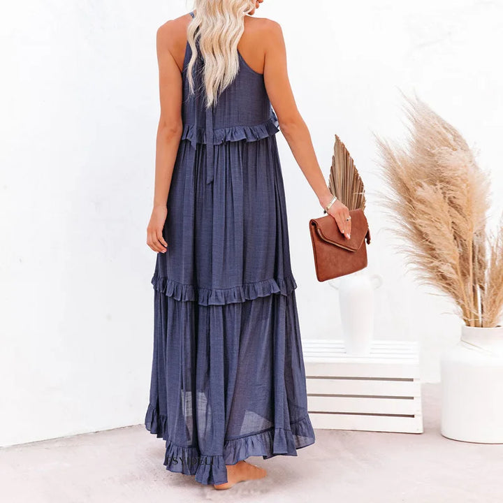Sarah | Halter Ruffle Maxi Ruha (Majdnem elfogyott)