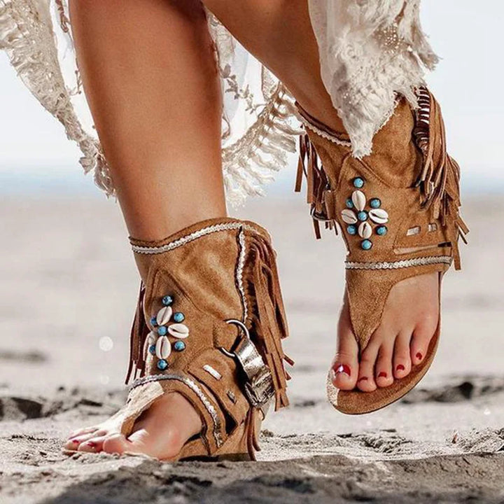 Hera© - Boho Fringás Szandálok
